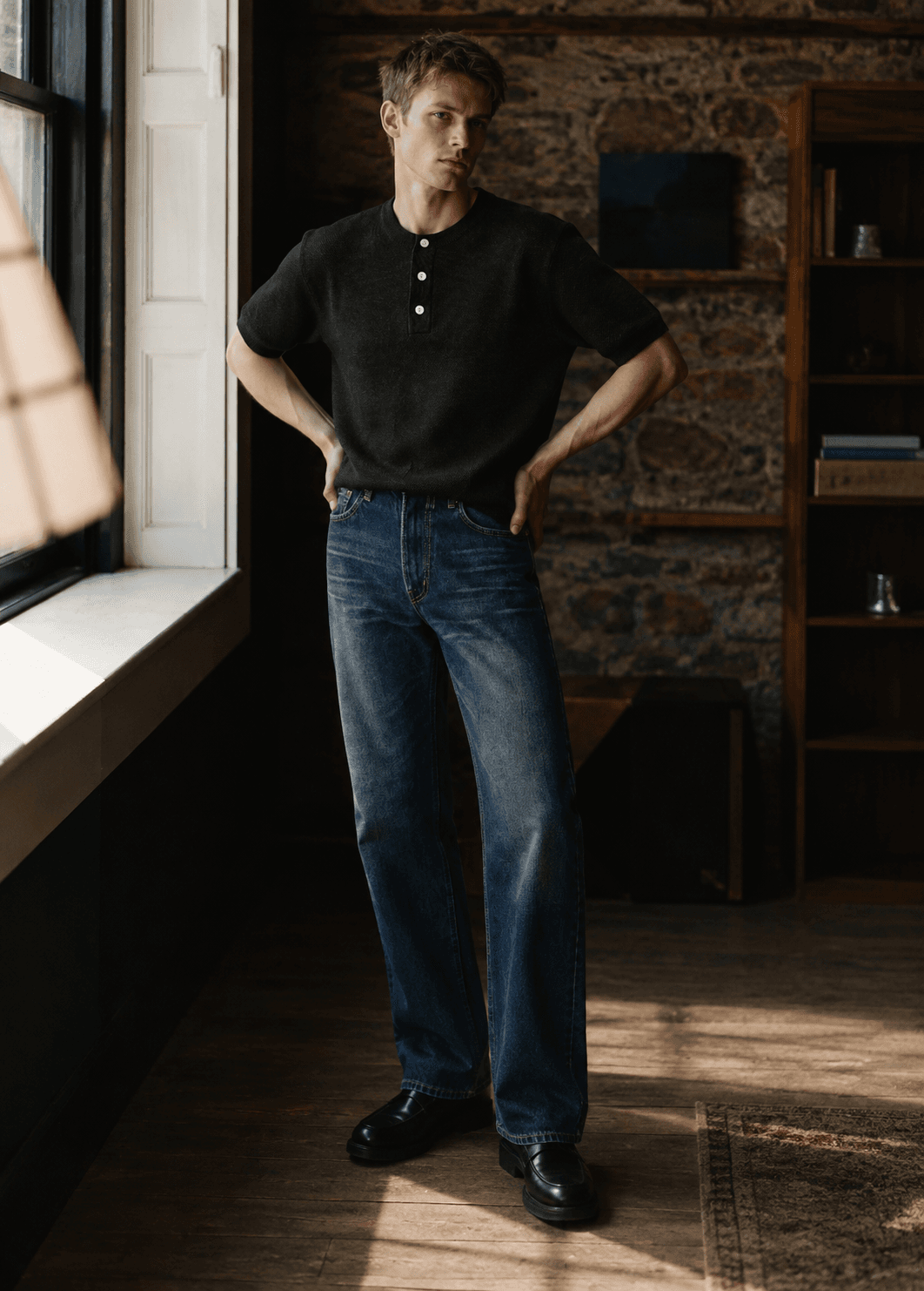 MOC DENIM — raw denim campaign image (development placeholder)